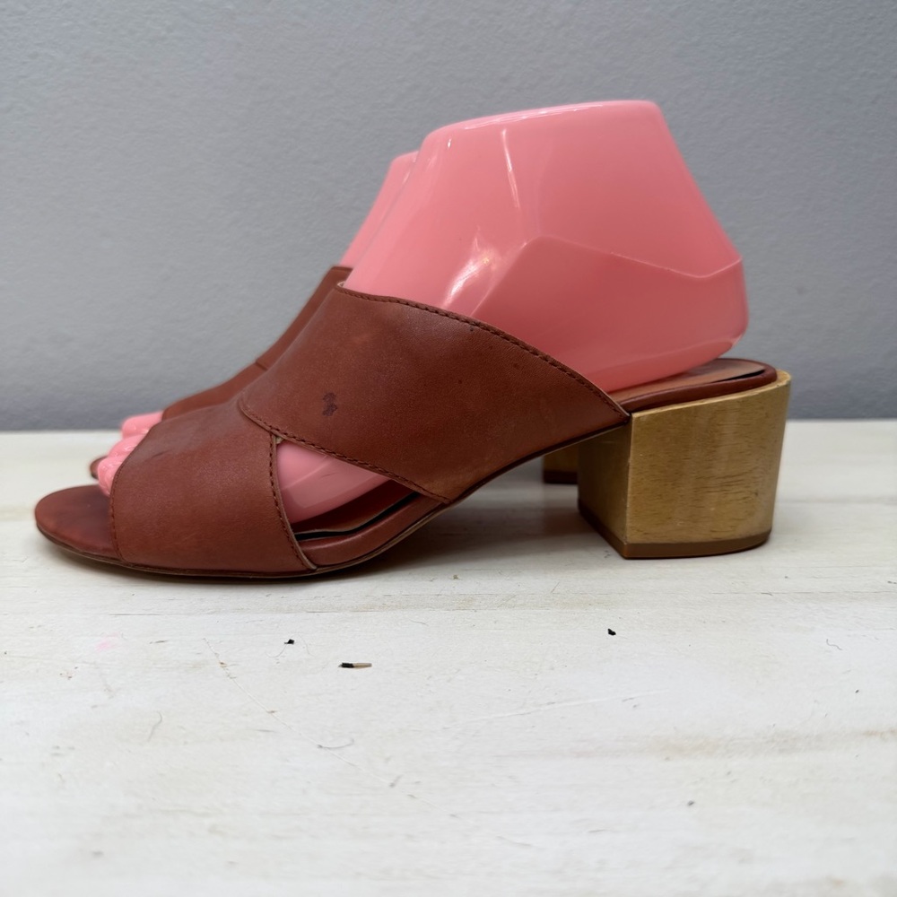 Madewell Brown Leather The Kiera Block Sandals Size 7